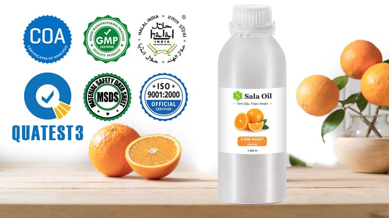 Tinh dầu cam giá sỉ chứng nhận tinh dầu cam