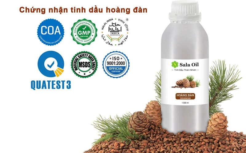 chứng nhận tinh dầu hoàng đàn