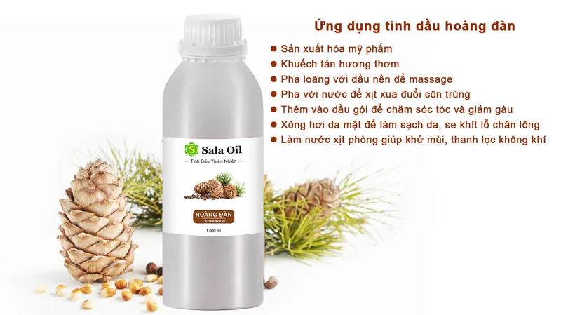 ứng dụng tinh dầu hoàng đàn