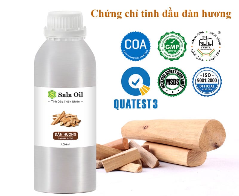 Tinh dầu đàn hương giá sỉ chứng chỉ tinh dầu đàn hương