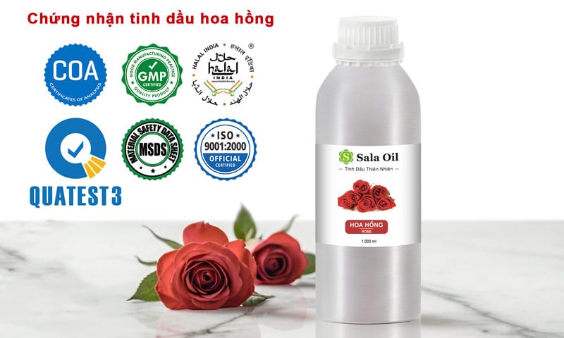 Tinh dầu hoa hồng giá sỉ chứng nhận của tinh dầu hoa hồng