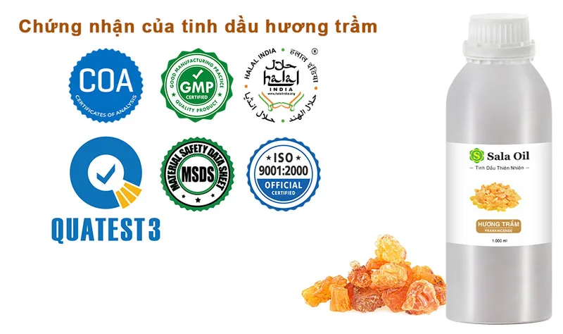 Tinh dầu hương trầm giá sỉ chứng nhận tinh dầu hương trầm