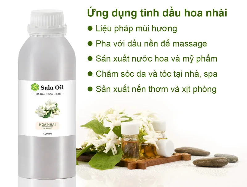 ứng dụng tinh dầu hoa nhài