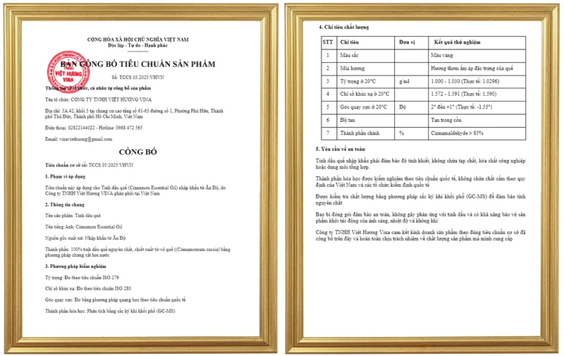 Tinh dầu quế giá sỉ - Nhập khẩu chính ngạch từ Ấn Độ công bố tinh dầu quế