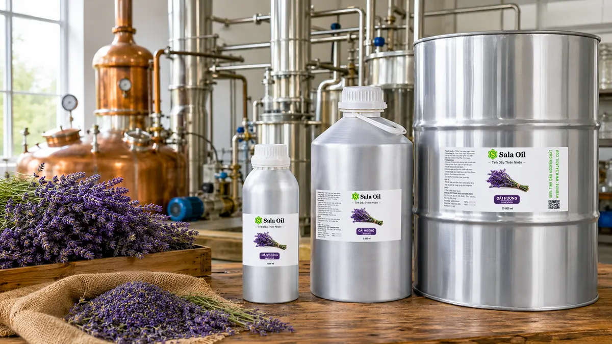 Tinh dầu oải hương giá sỉ - Bảng giá bán lít tại Sala Oil Sản xuất tinh dầu oải hương