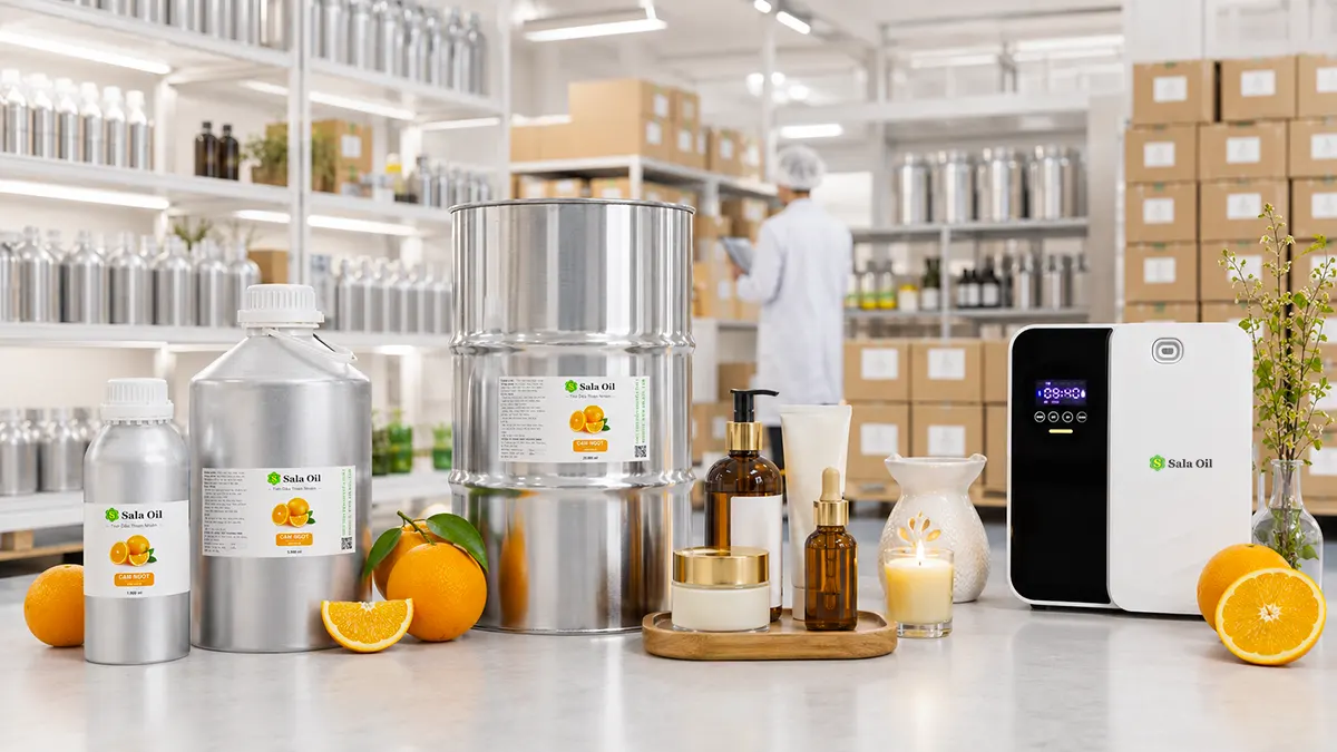 Tinh dầu cam giá sỉ - Bảng giá bán lít tại Sala Oil Tinh dầu cam giá sỉ Sala Oil