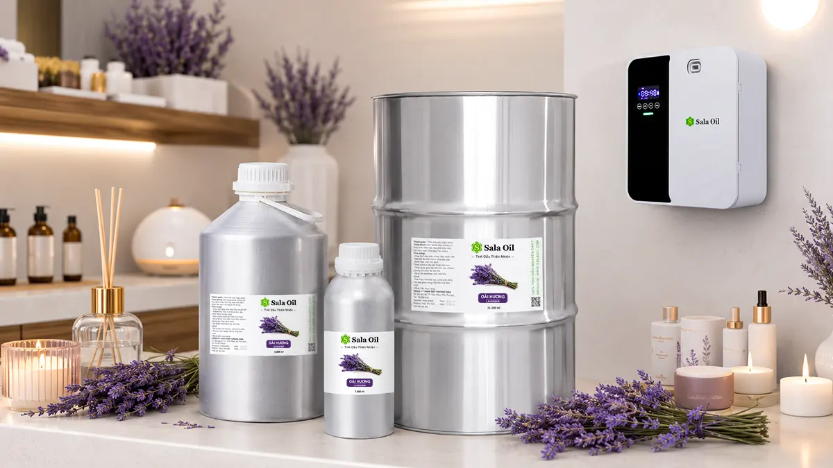 Tinh dầu oải hương giá sỉ - Bảng giá bán lít tại Sala Oil Tinh dầu oải hương giá sỉ theo lít