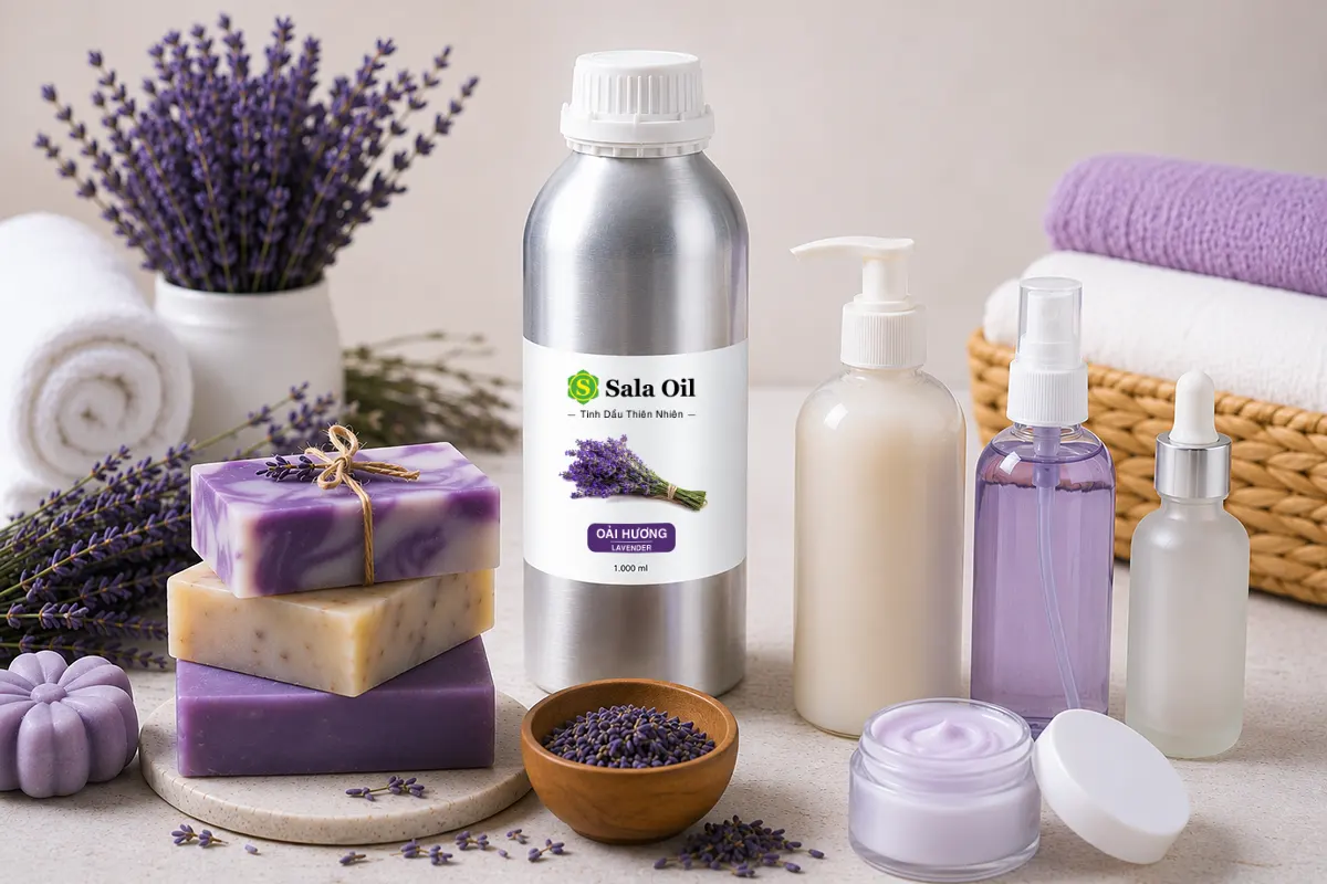 Tinh dầu oải hương giá sỉ - Bảng giá bán lít tại Sala Oil Tinh dầu oải hương làm mỹ phẩm