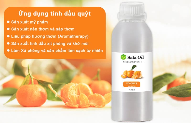Tinh dầu quýt giá sỉ ứng dụng tinh dầu quýt