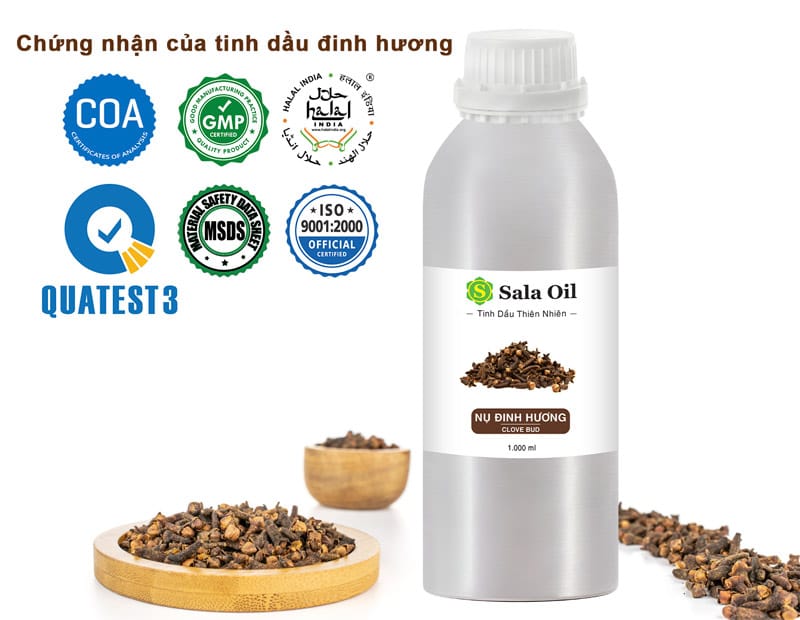 Tinh dầu đinh hương giá sỉ chứng nhận tinh dầu đinh hương