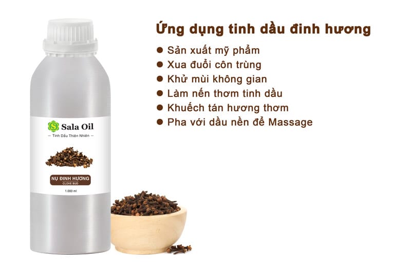 Tinh dầu đinh hương giá sỉ ứng dụng tinh dầu đinh hương
