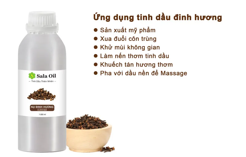 Tinh dầu đinh hương giá sỉ ứng dụng tinh dầu đinh hương
