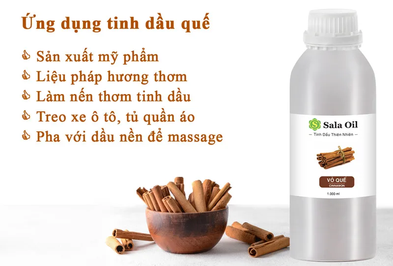Tinh dầu quế giá sỉ - Nhập khẩu chính ngạch từ Ấn Độ ứng dụng tinh dầu quế