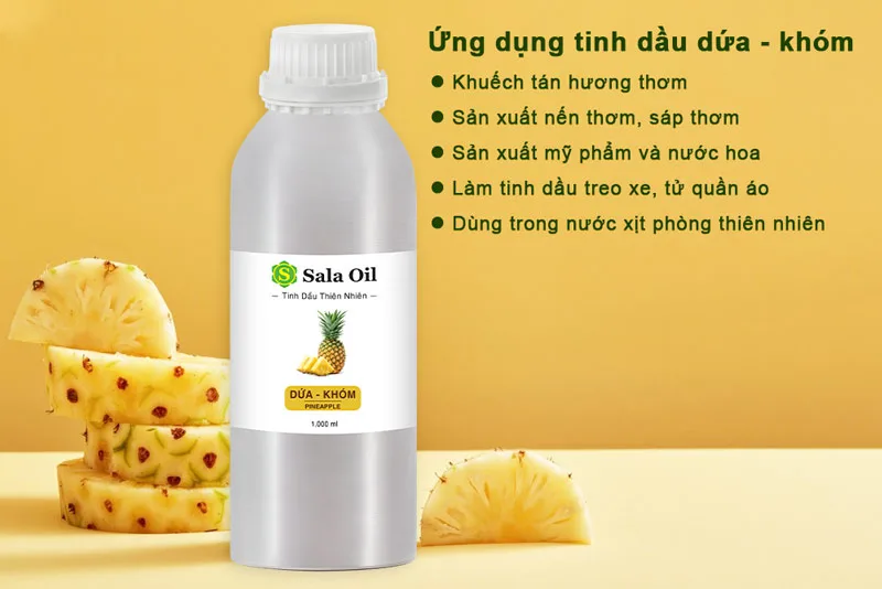 Tinh dầu dứa/ khóm giá sỉ ứng dụng tinh dầu dứa khóm
