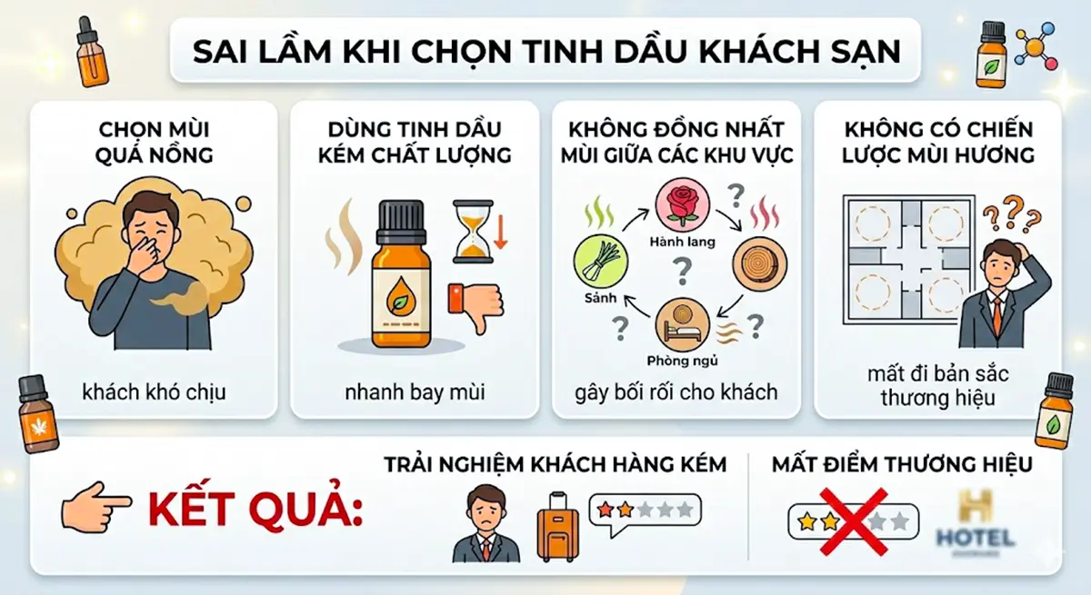 Điều cần tránh khi chọn tinh dầu khách sạn