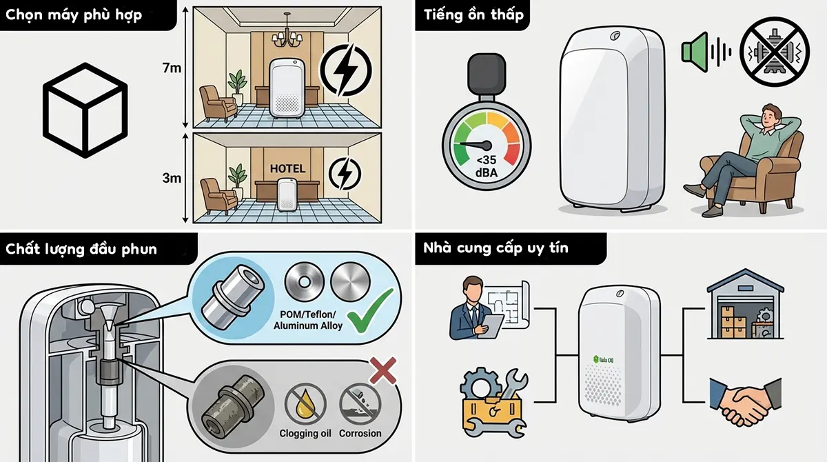 Chọn máy xông tinh dầu khách sạn