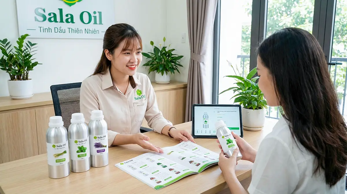 Nhân viên tư vấn có kiến thức về tinh dầu
