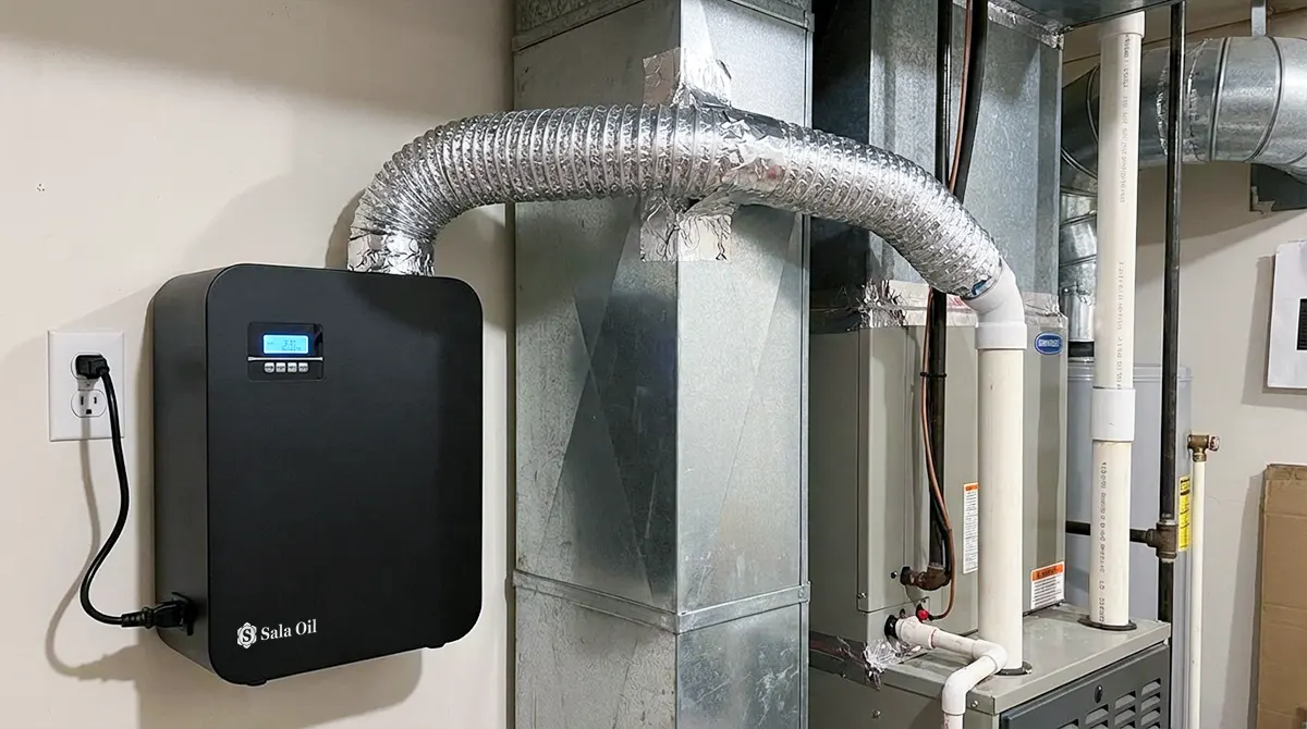 máy xông tinh dầu kết hợp hệ thống điều hòa