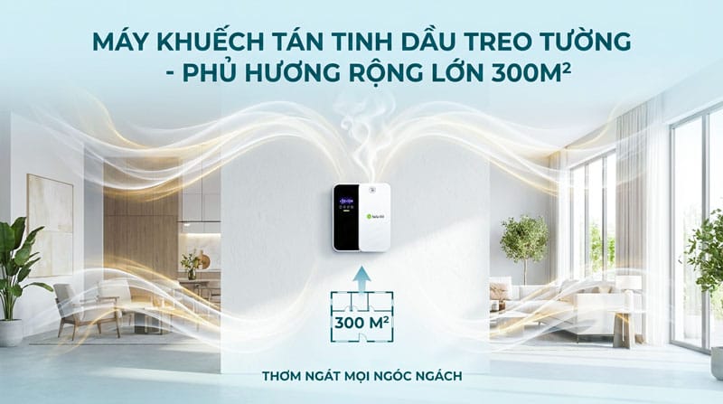 máy xông tinh dầu treo tường hoạt động mạnh mẽ