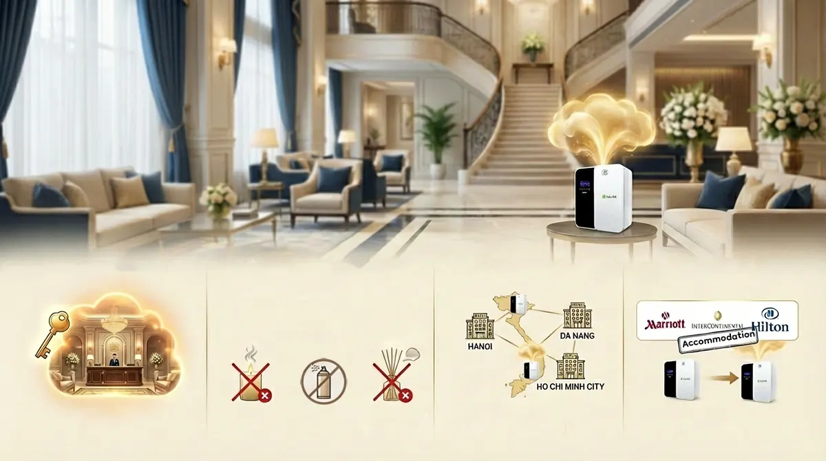 máy xông tinh dầu trong ngành khách sạn