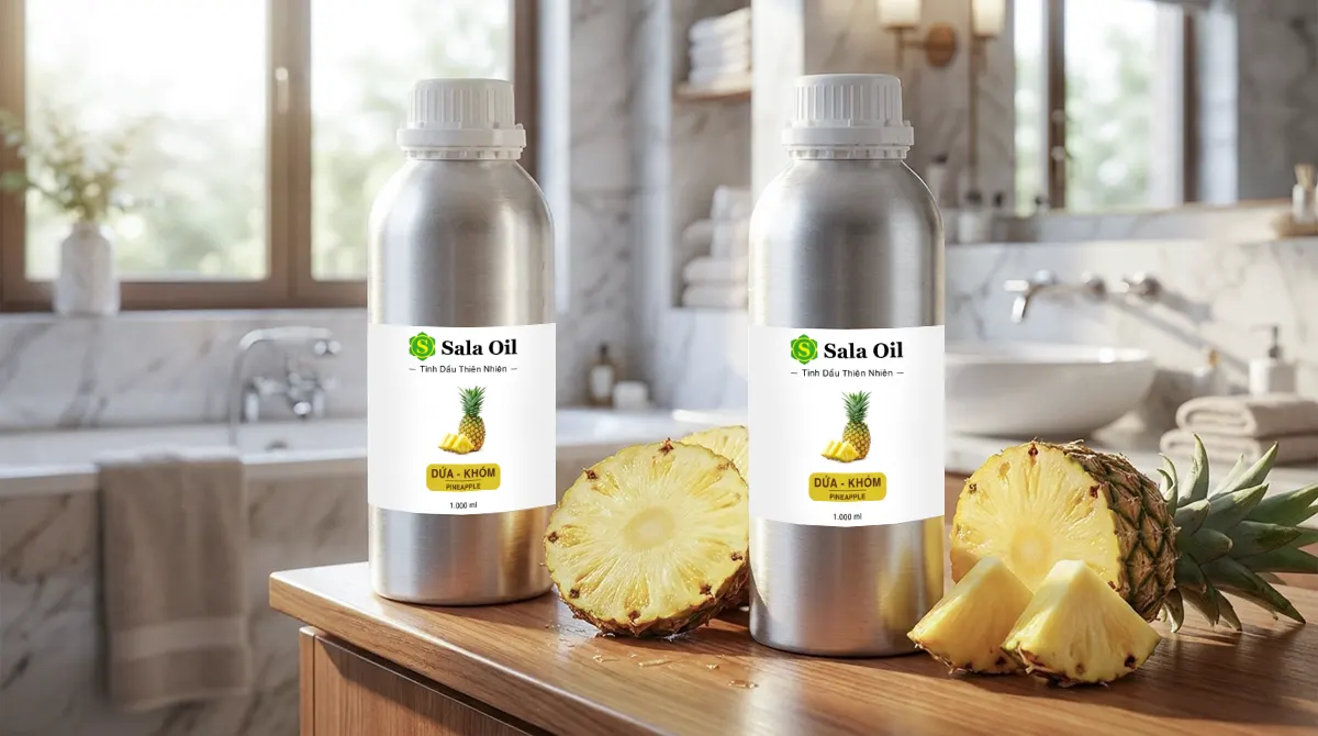 tinh dầu khóm cho nhà vệ sinh