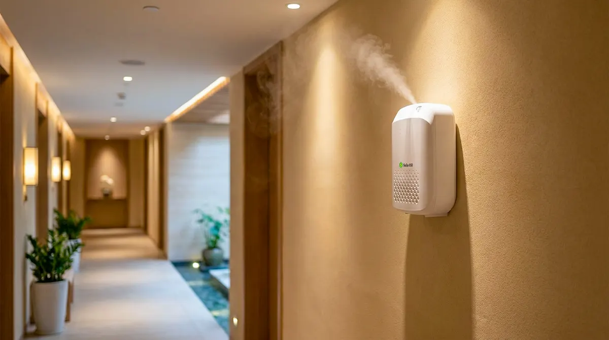 máy xông tinh dầu spa treo tường