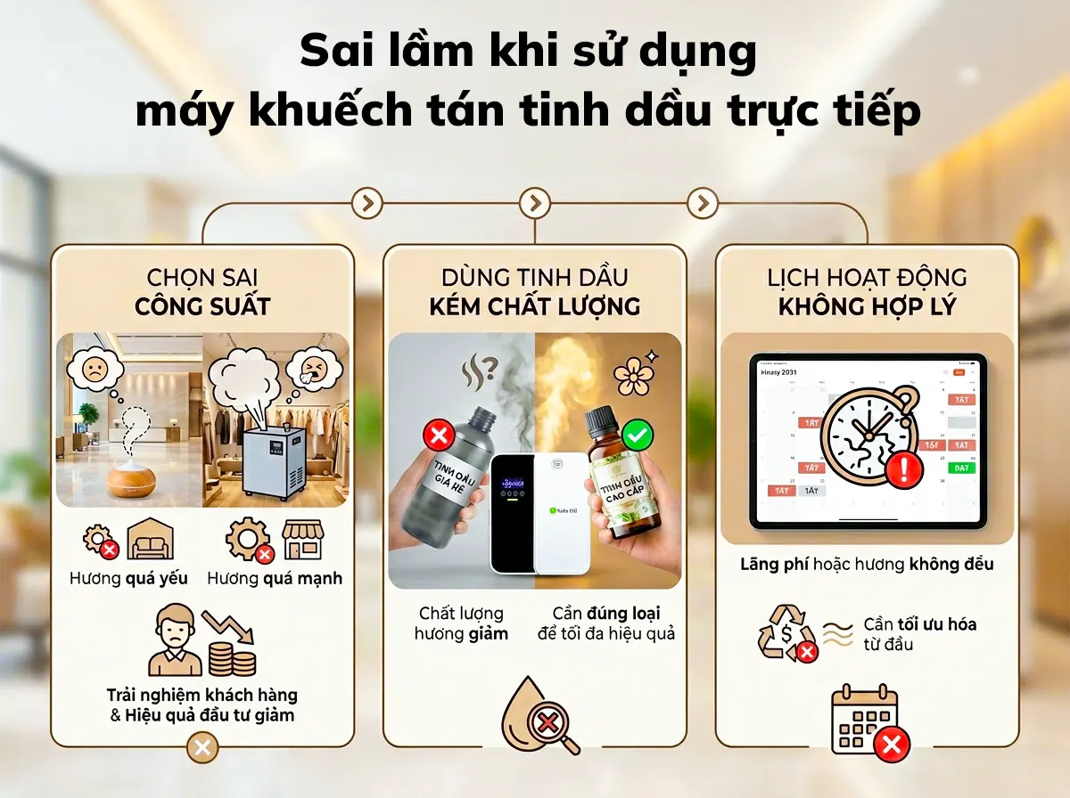 Sai lầm khi sử dụng máy khuếch tán tinh dầu trực tiếp