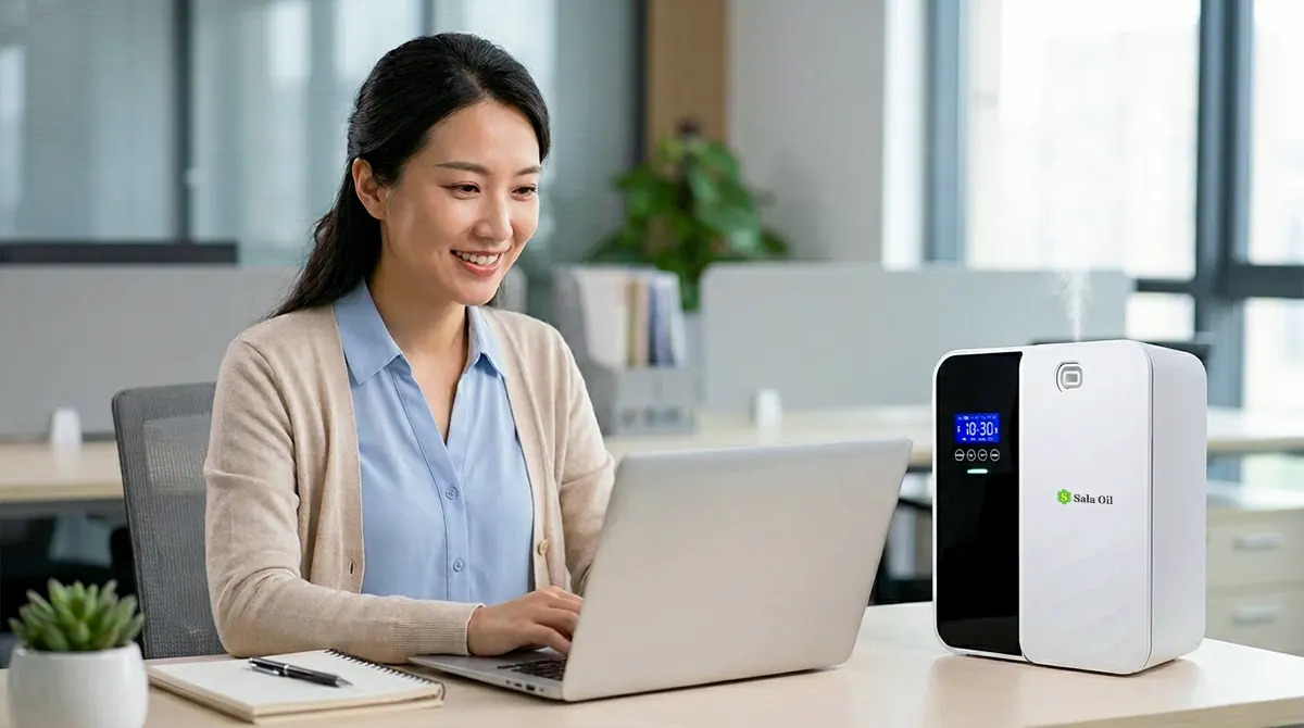 Máy xông tinh dầu văn phòng cao cấp cho doanh nghiệp Giải pháp mùi hương cho văn phòng từ Sala Oil