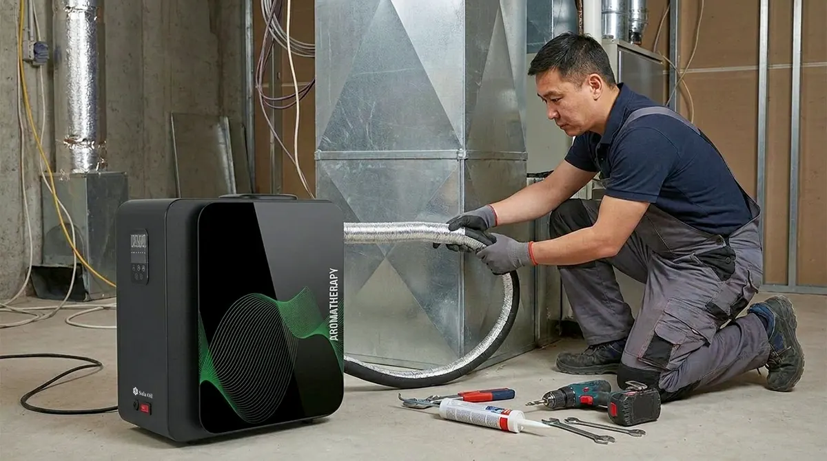 Máy xông tinh dầu văn phòng cao cấp cho doanh nghiệp Máy khuếch tán tinh dầu kết nối với hệ thống điều hòa