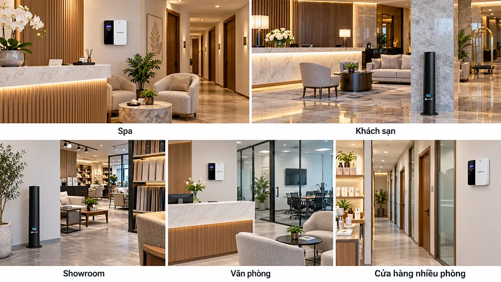 Gợi ý vị trí máy xông tinh dầu cho từng không gian