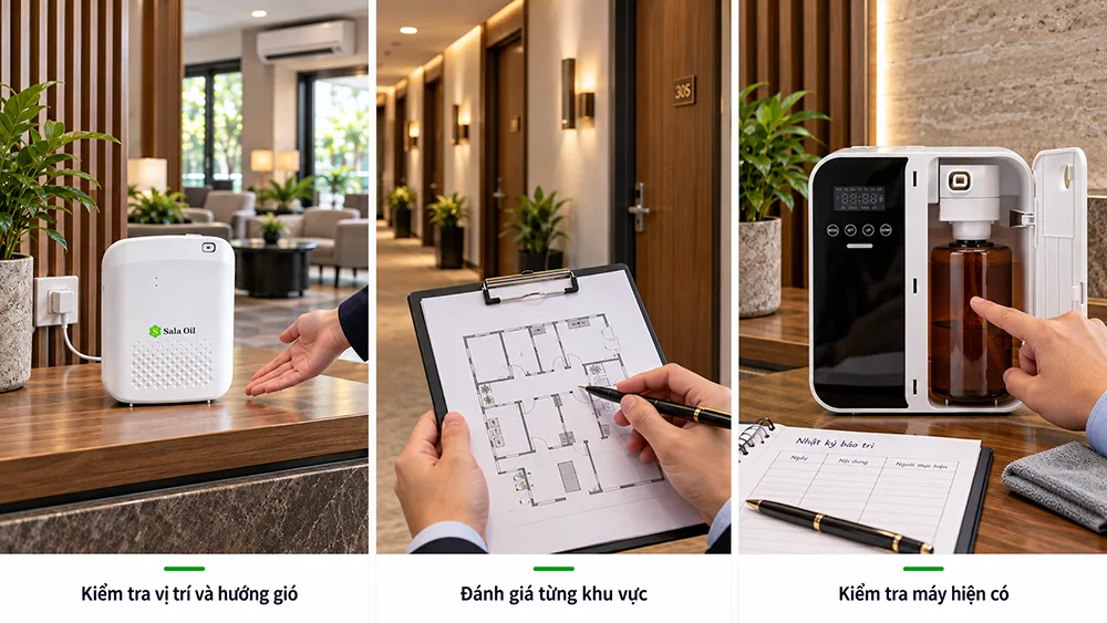 Kiểm tra trước khi đổi vị trí máy