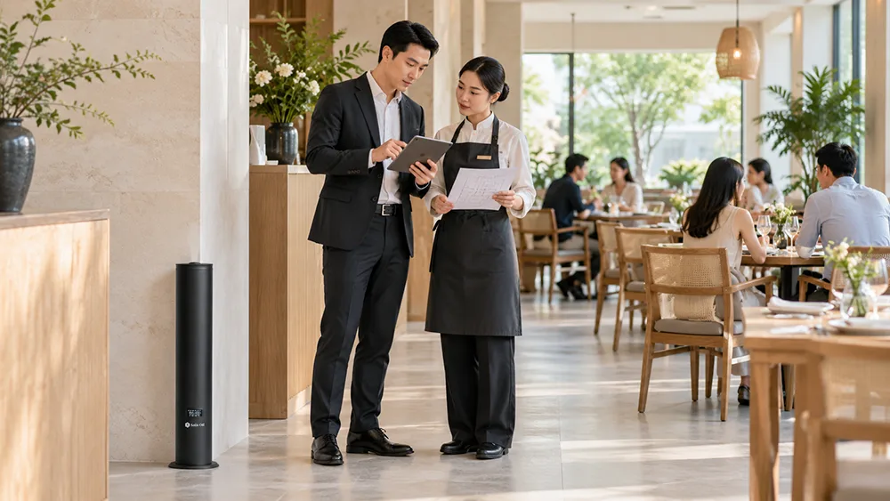 Cách chọn máy tạo mùi hương cho nhà hàng và bố trí theo từng khu vực Máy tạo mùi hương cho nhà hàng Sala Oil