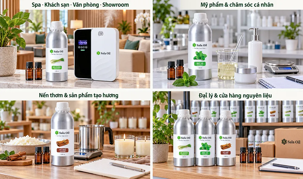 Tinh dầu Ấn Độ giá sỉ và cách chọn cho doanh nghiệp Ứng dụng tinh dầu thiên nhiên