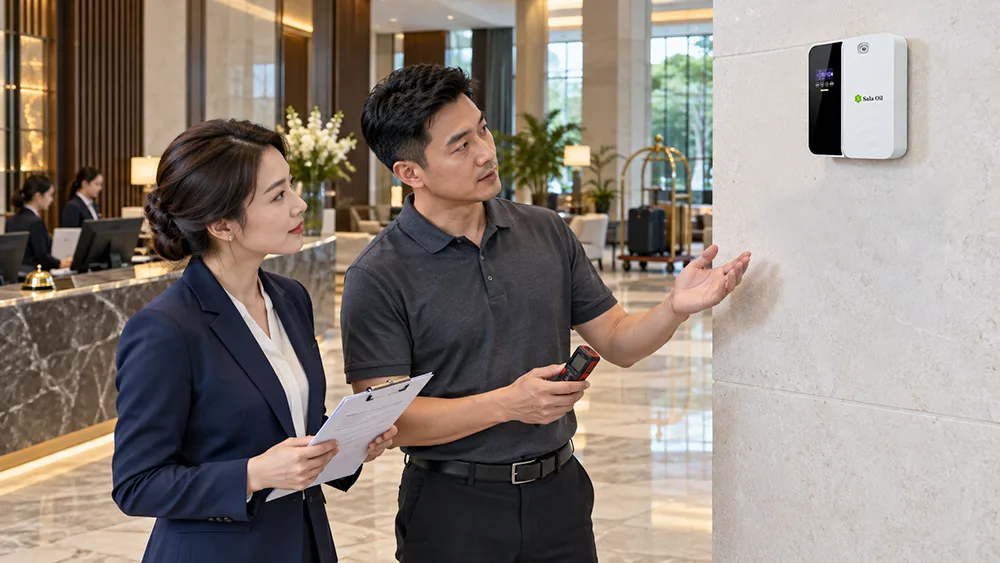 Vị trí lắp đặt máy xông tinh dầu treo tường